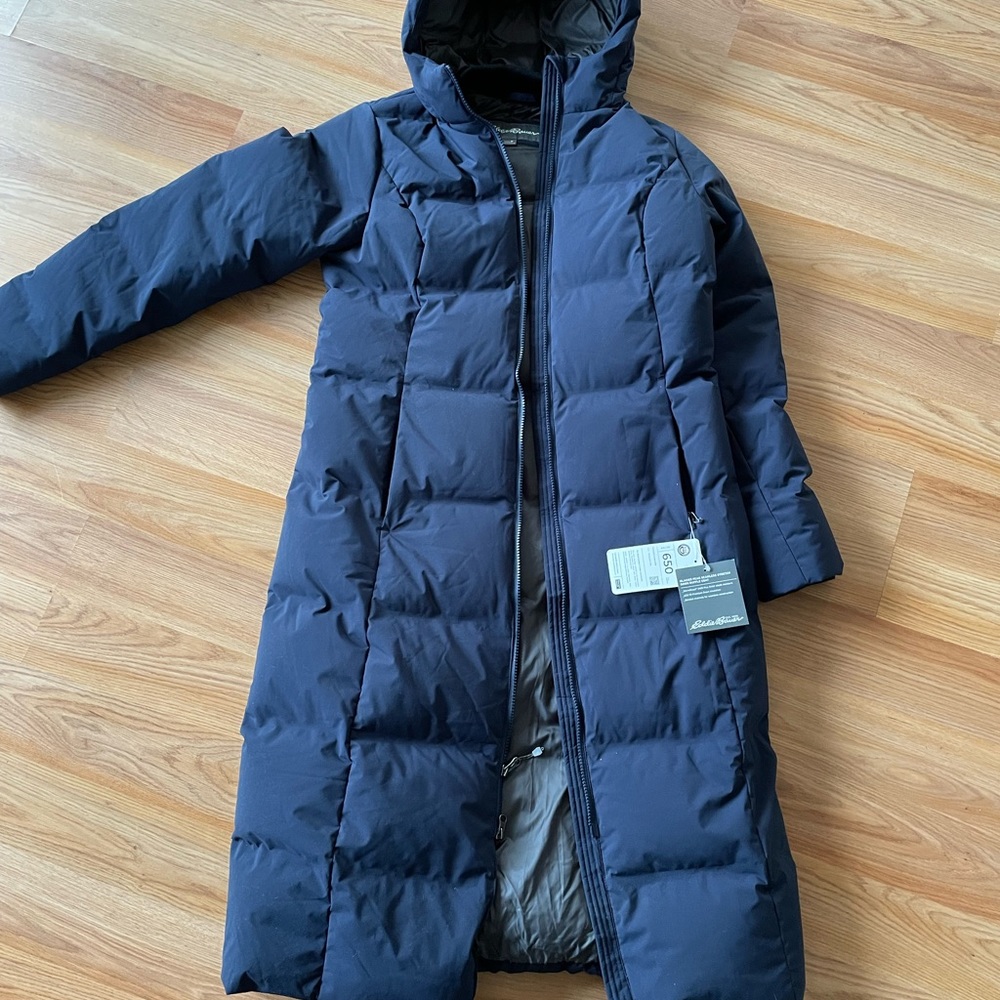 Long Puffer Coat-Seamless-Eddie Bauer-Slim Cut